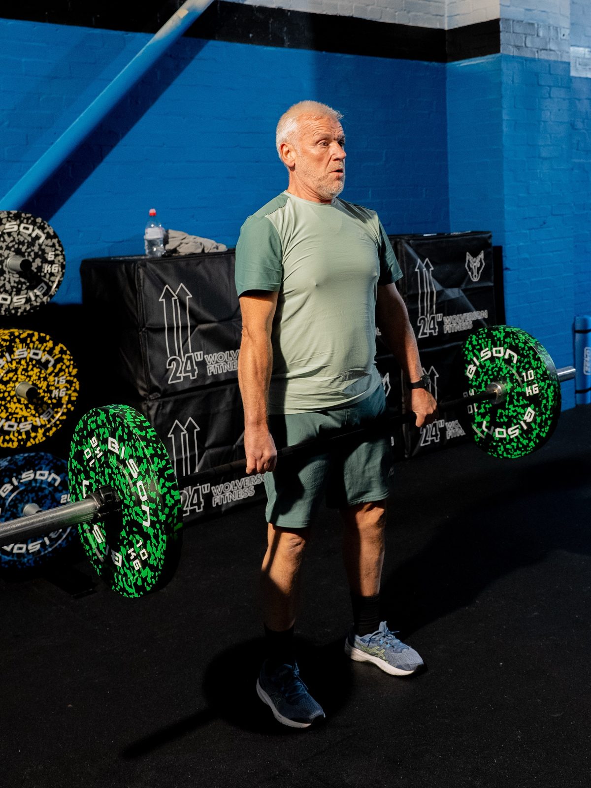 Member deadlifting with good form
